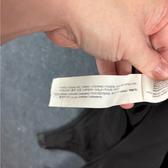 Zara Asymmetric Elegant Black Bodysuit Sz Medium - Picture 12 of 13